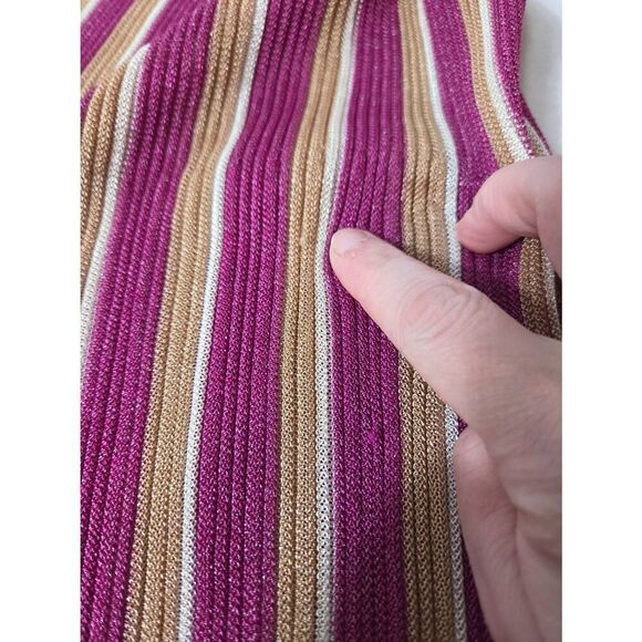 Future Collective x Target Striped Metallic Sheer Knit Wide Leg PANTS ONLY Sz. X - Picture 8 of 8